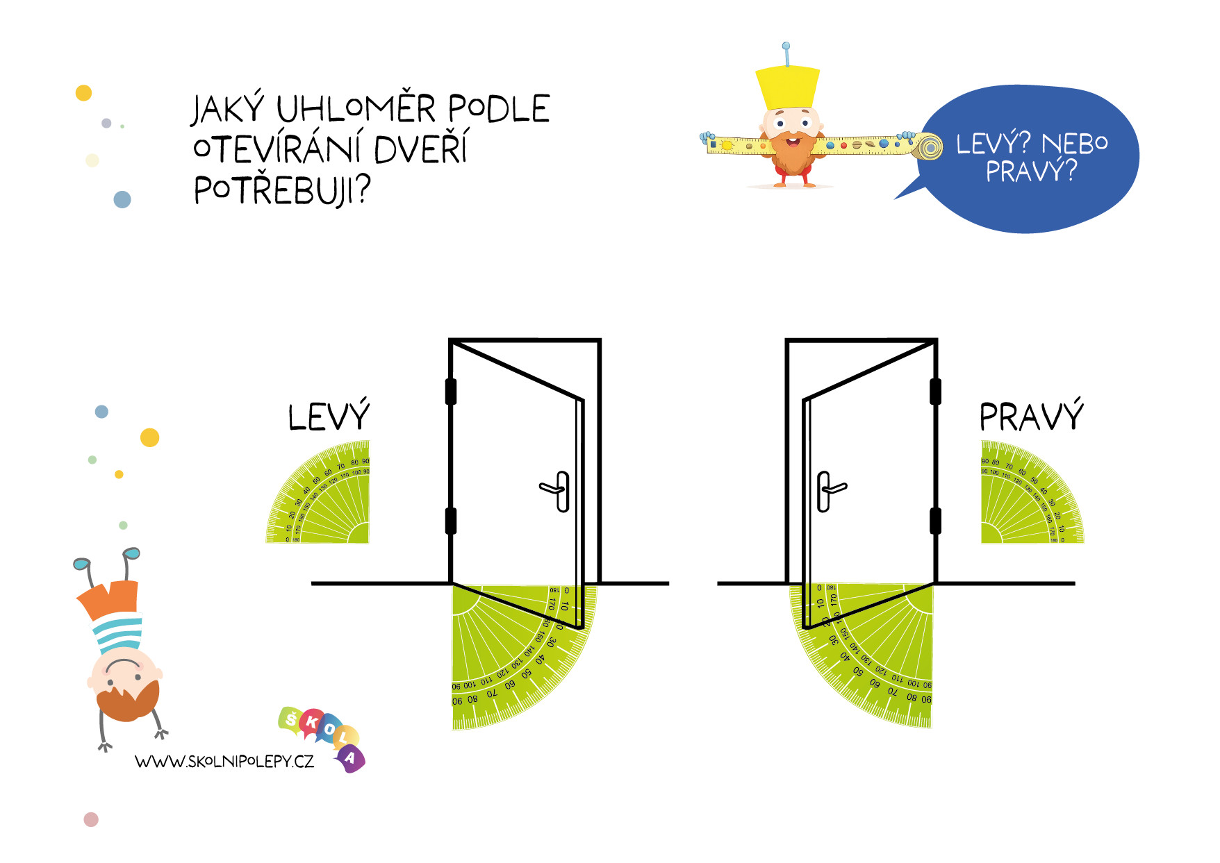 Levý nebo pravý podlahový úhloměr?